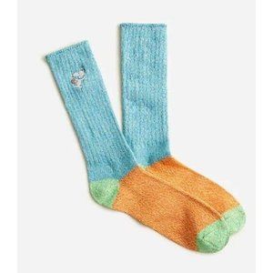 J Crew Peanuts Lightweight Easter Camp Socks Snoopy Sally One Size